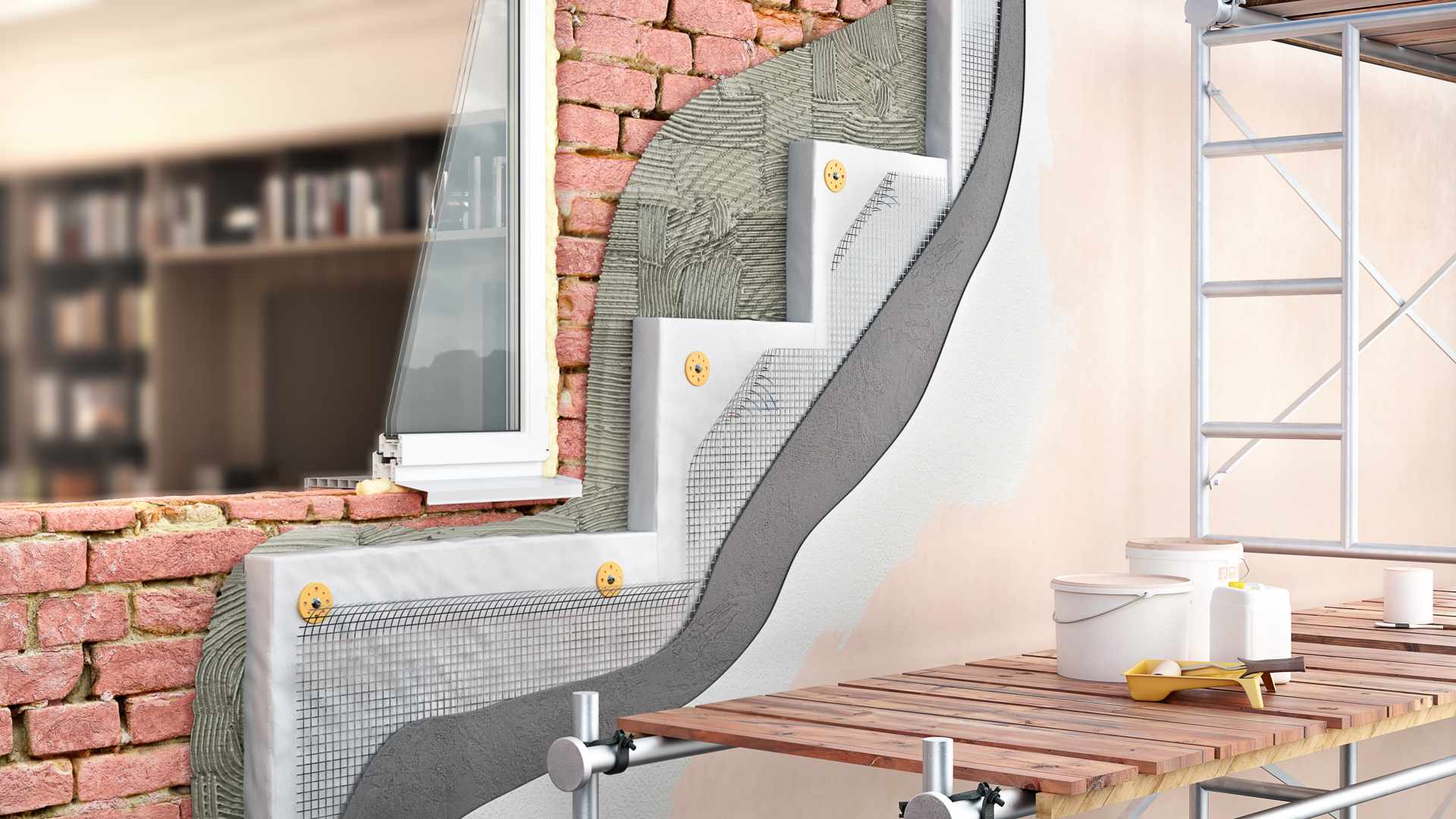 Maison typique des Hauts-de-France après travaux d'isolation extérieure (ITE)