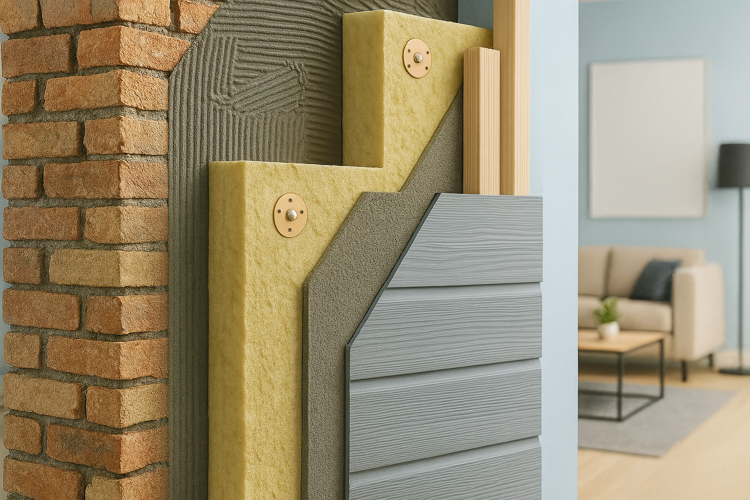 Exemple de finition en bardage bois sur isolation extérieure en Hauts-de-France